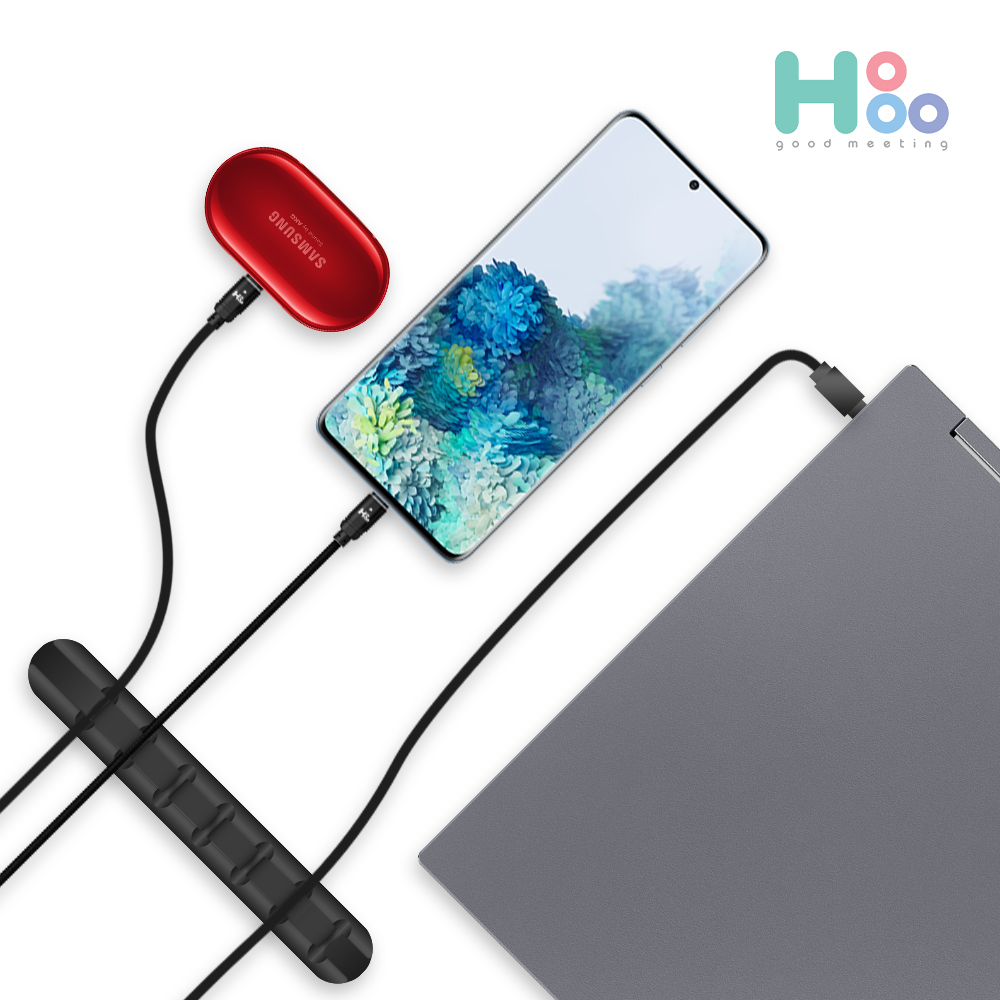 호후 전선정리 USB 케이블 고정 홀더 케이블타이 사무실 컴퓨터 책상 클립 선정리 - 상세 이미지 2