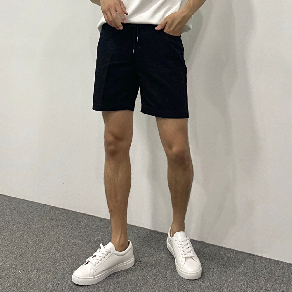 비침없는 흰색 반바지 여름 남자 흰 빽 백바지 크림색 - 상세 이미지 5