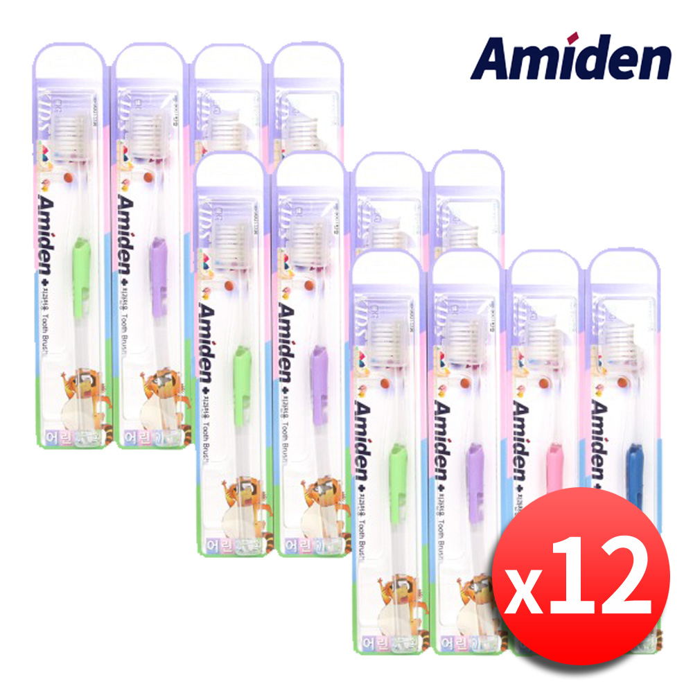 치과용 어린이 주니어 초등학생 4단계 플러스 치과칫솔 12개 유치원 학교