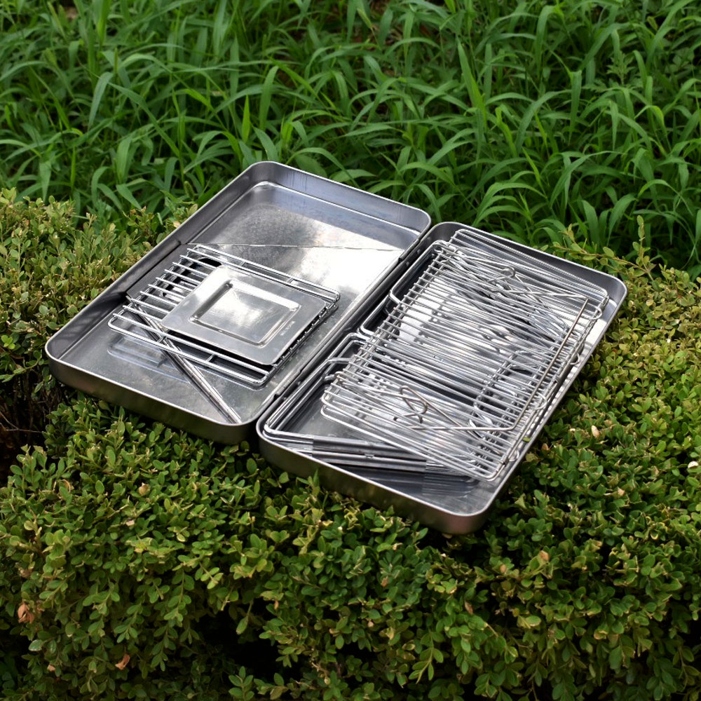 스테인레스 접이식 화로대 A형 바비큐 캠핑그릴 직화 야외용그릴 bbq 미니화로대