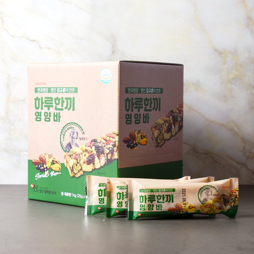 하루한끼 영양바 2박스 총80개 - 메인 이미지