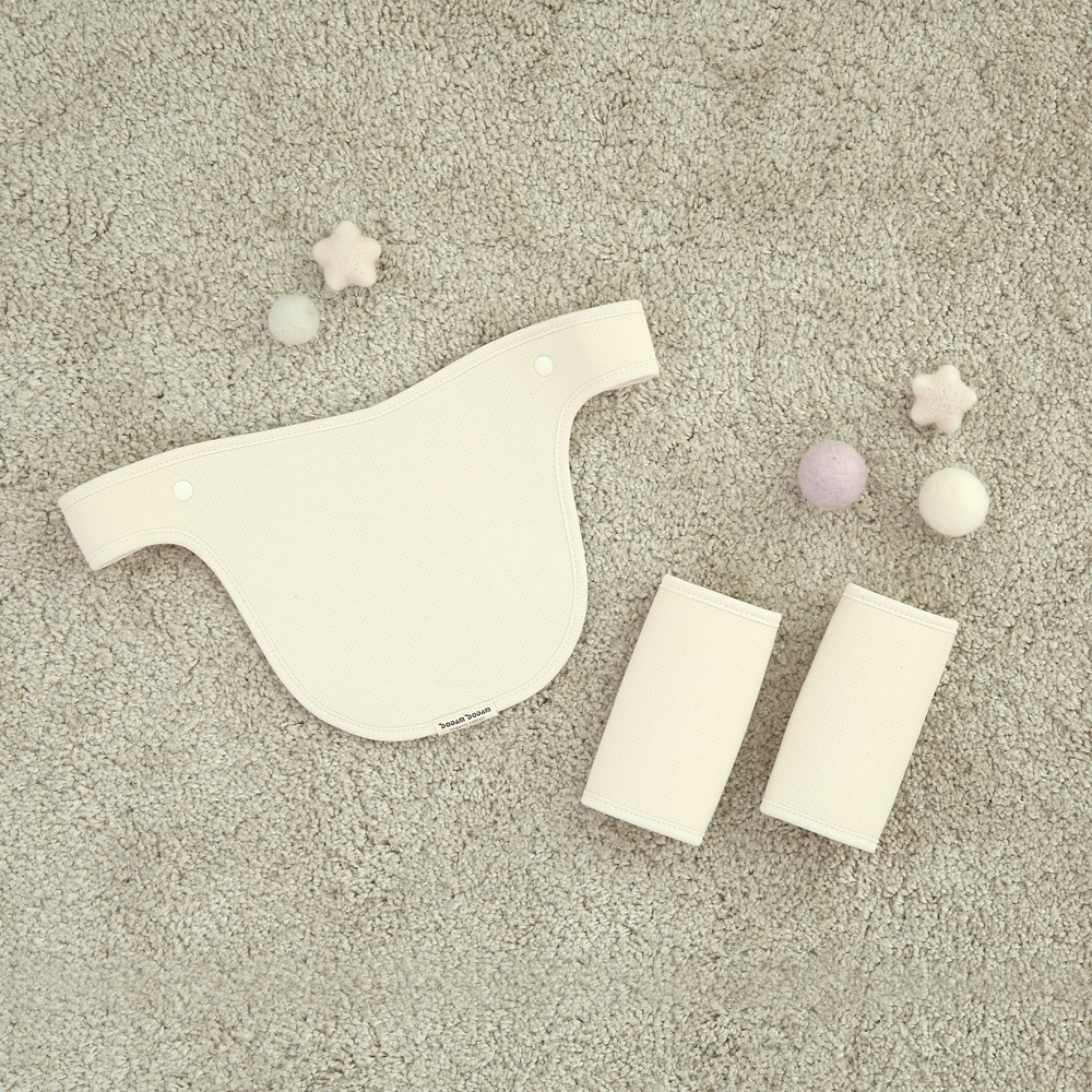 도담도담 오가닉 코튼 무형광 100% 아기띠 침받이 2종 세트