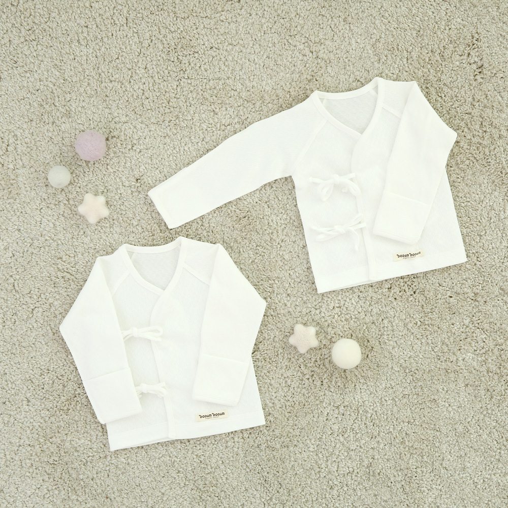 도담도담 오가닉 코튼 무형광 100% 신생아 출산 준비 9종 선물 종합 세트 (화이트)