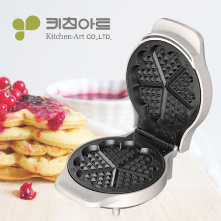 키친아트 전기 와플메이커 가정용 와플기계 크로플 화이트
