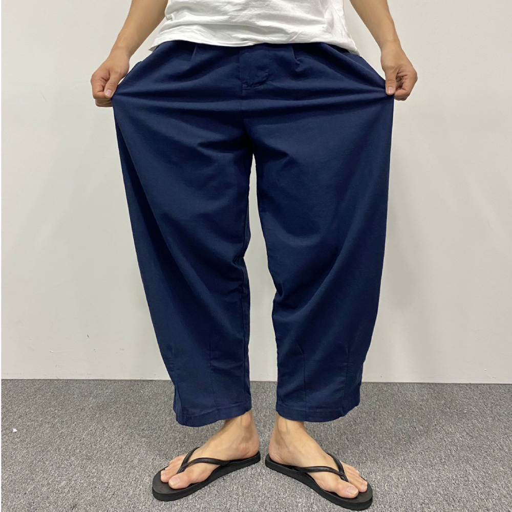 남자 벌룬팬츠 통큰바지 항아리 배정남 바지 린넨 통바지 - 상세 이미지 5