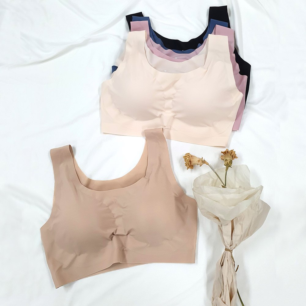 코나 국산 심리스브라 프리컷 인견 노와이어 노라인 수면 무봉제 누디브라탑BR6101 - 상품 이미지