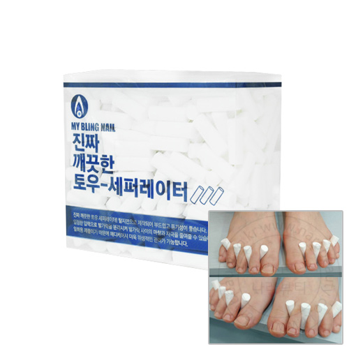 마이블링 진짜 깨끗한 토우 세퍼레이터 400개입 일회용 탈지면 - 상품 이미지