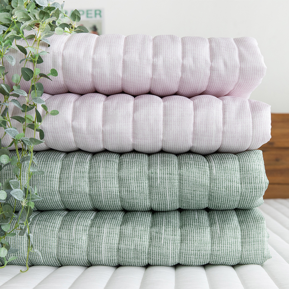 시원한 프리미엄 인견 기계누빔 단면패드 스텔라 핑크/그린 SS Q K SK LSK