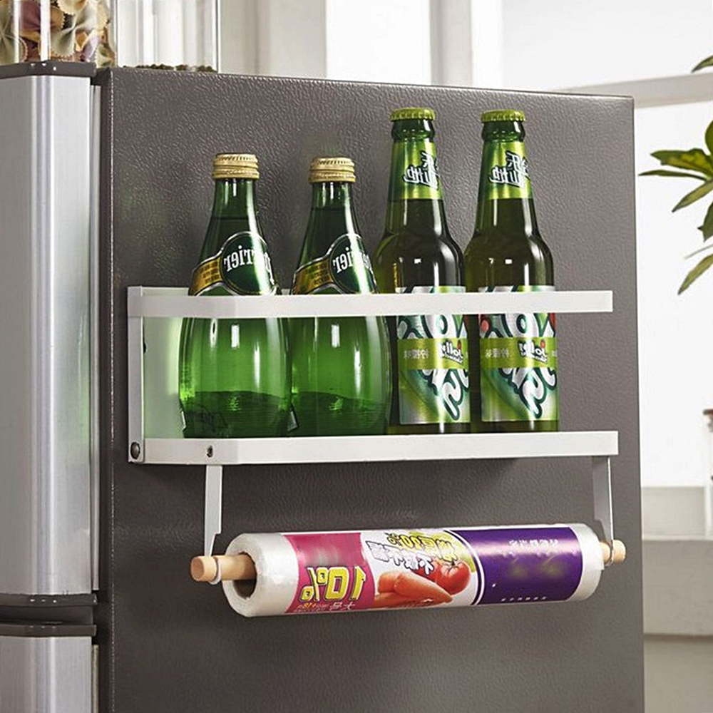 4도어 냉장고 자석선반 키친타올 걸이 레일 용기 정리 트레이