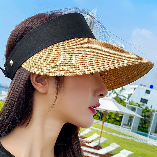 올패션샵 여성 여름 밀짚 썬캡