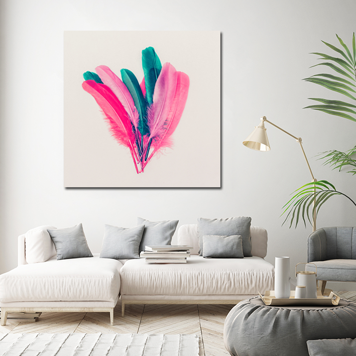 추상화 거실 인테리어 생기 그림 액자 집들이 가게오픈 선물 feathers 중형 - 상세 이미지 2
