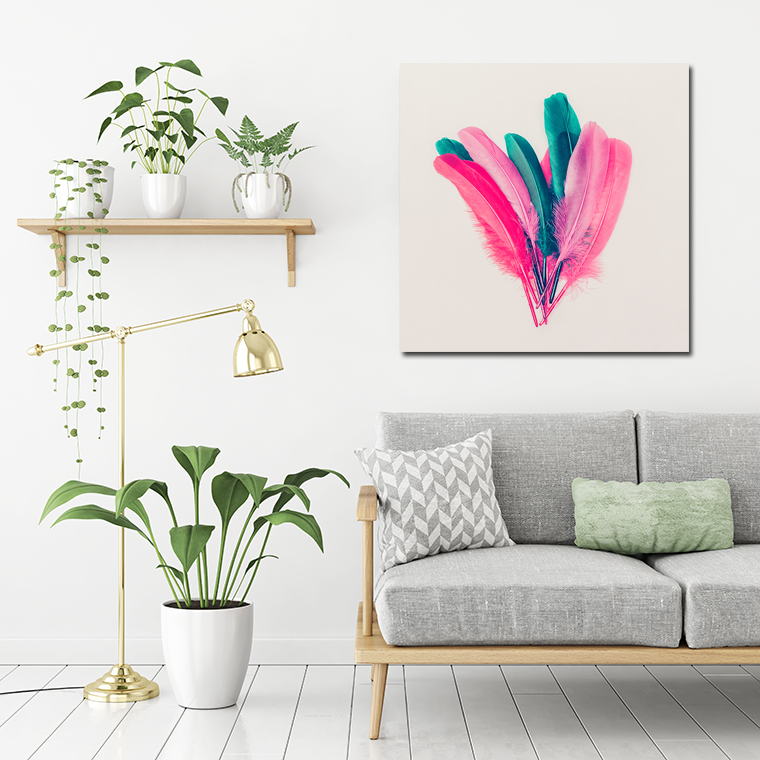 추상화 거실 인테리어 생기 그림 액자 집들이 가게오픈 선물 feathers 중형 - 상세 이미지 3