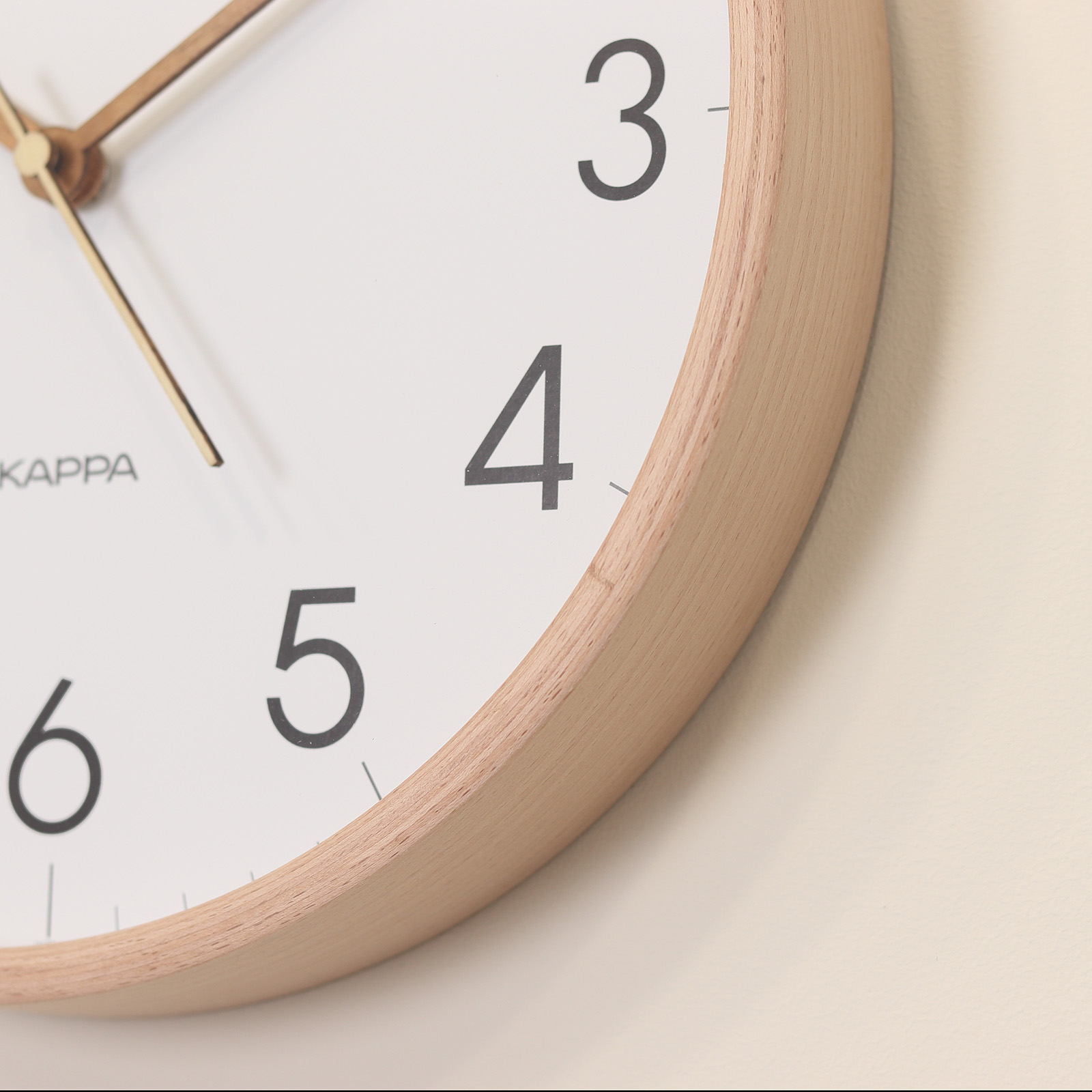 카파 무소음 원목 벽시계 비치우드 벽걸이시계 국내생산