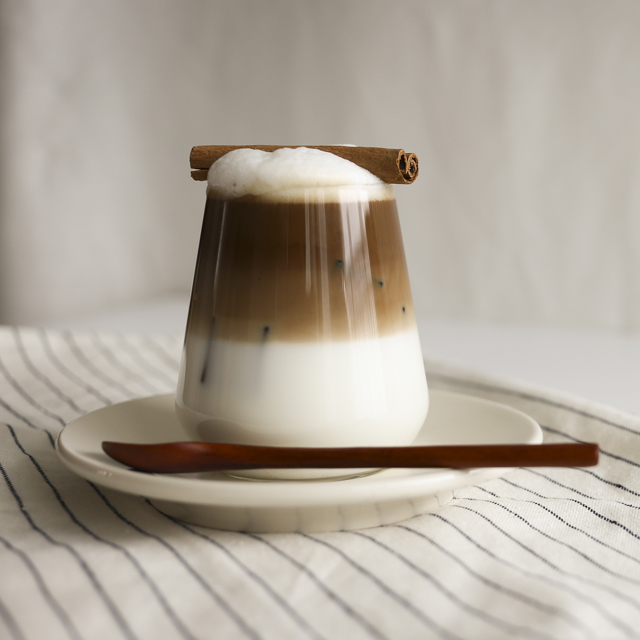 홈카페유리컵 아이스라떼잔 아인슈페너컵 뚱뚱이컵