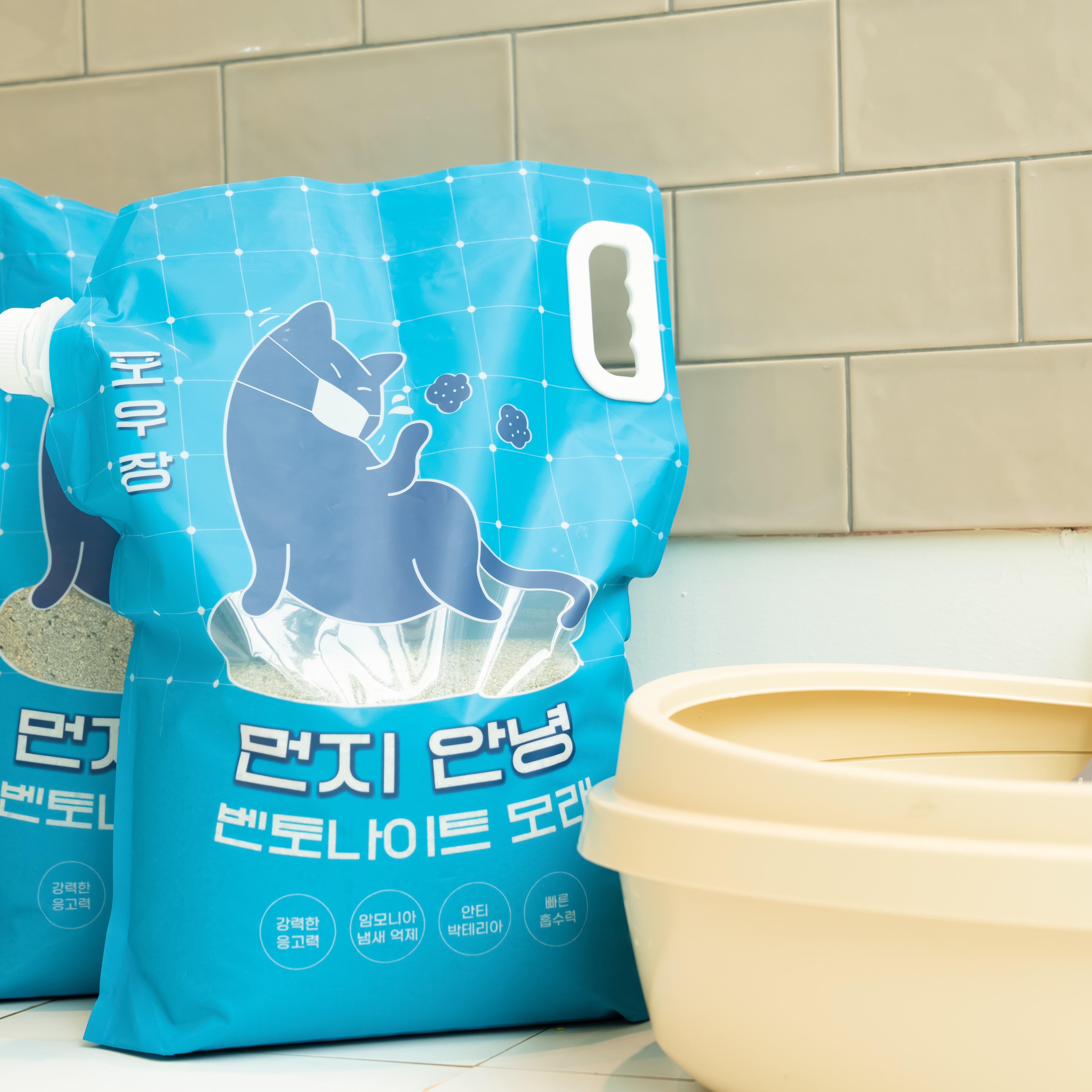 포우장 먼지안녕 벤토나이트 고양이모래 먼지없는 대용량 탈취 9kg
