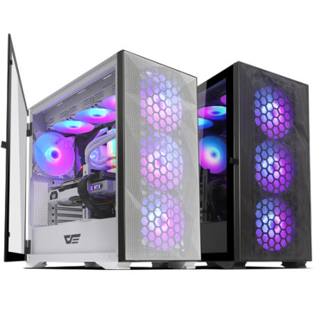 [darkFlash]DLX21 RGB MESH 강화유리 (블랙)