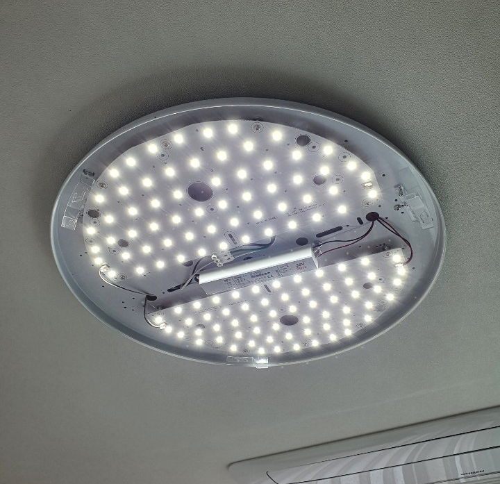 LED모듈 원형방등 50W 기판 교체 삼성LED S6 6500K 절연KS 솔루엠안정기