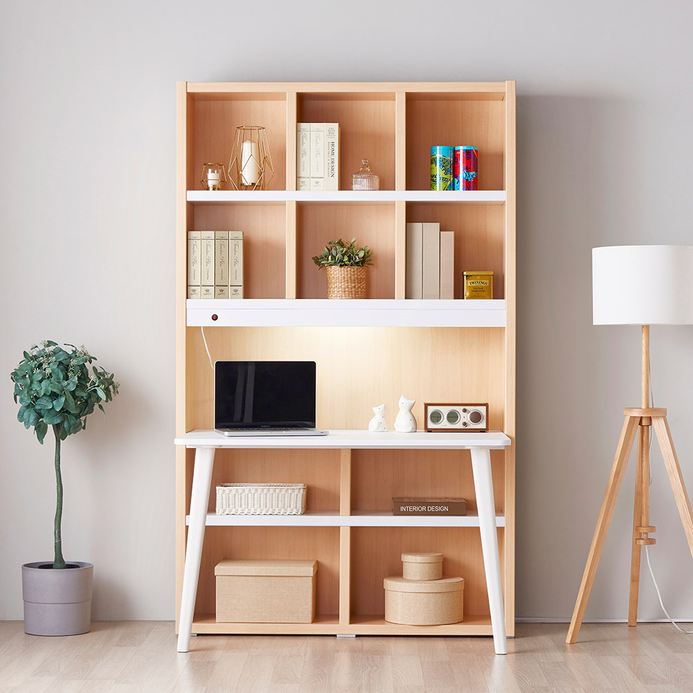 동서가구 프라임 1200 정면 책상 책장 세트 DF908134