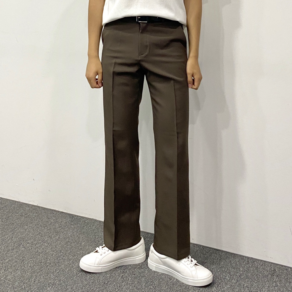 남자 롱 세미와이드 부츠컷 슬랙스 - 상세 이미지 3