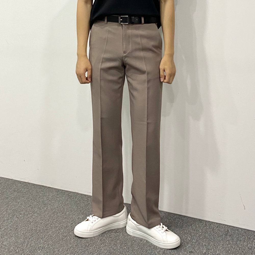 남자 롱 세미와이드 부츠컷 슬랙스 - 상세 이미지 4