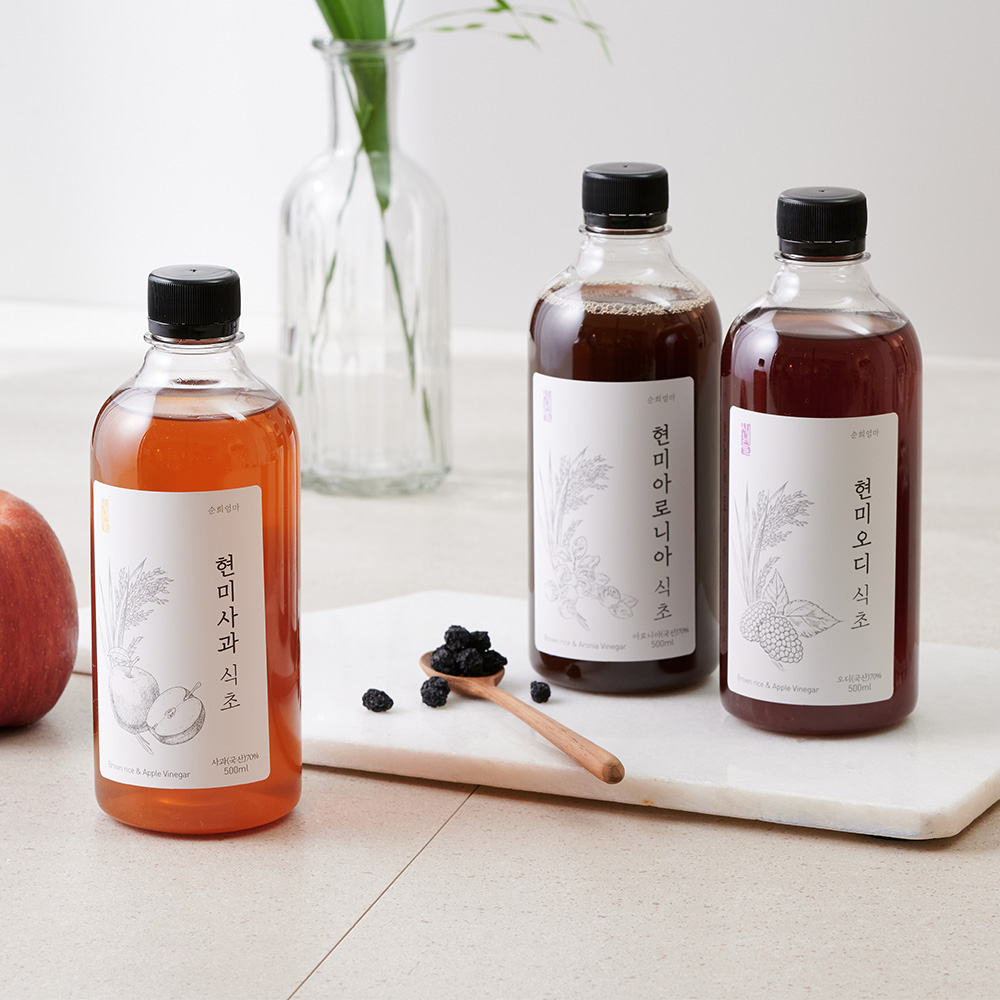 순희엄마식초 직접만드는 현미사과 애사비 식초 천연발효 500ml 수제 자연 답례품 - 상세 이미지 4