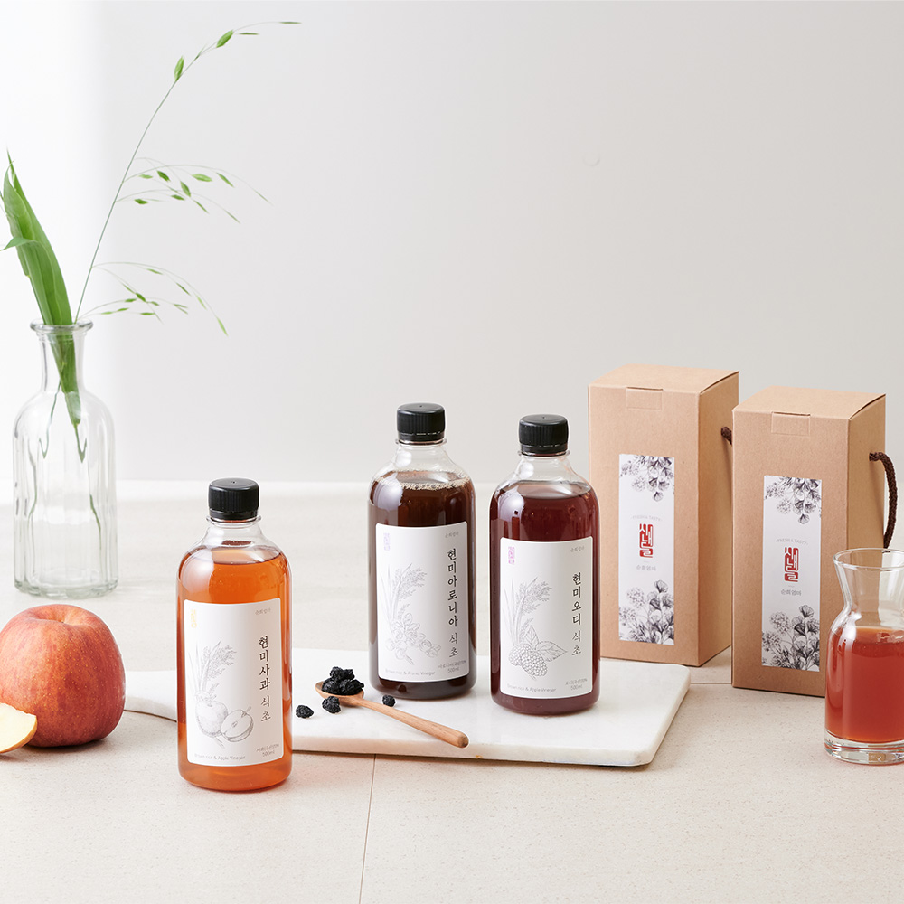 순희엄마식초 직접만드는 현미사과 애사비 식초 천연발효 500ml 수제 자연 답례품