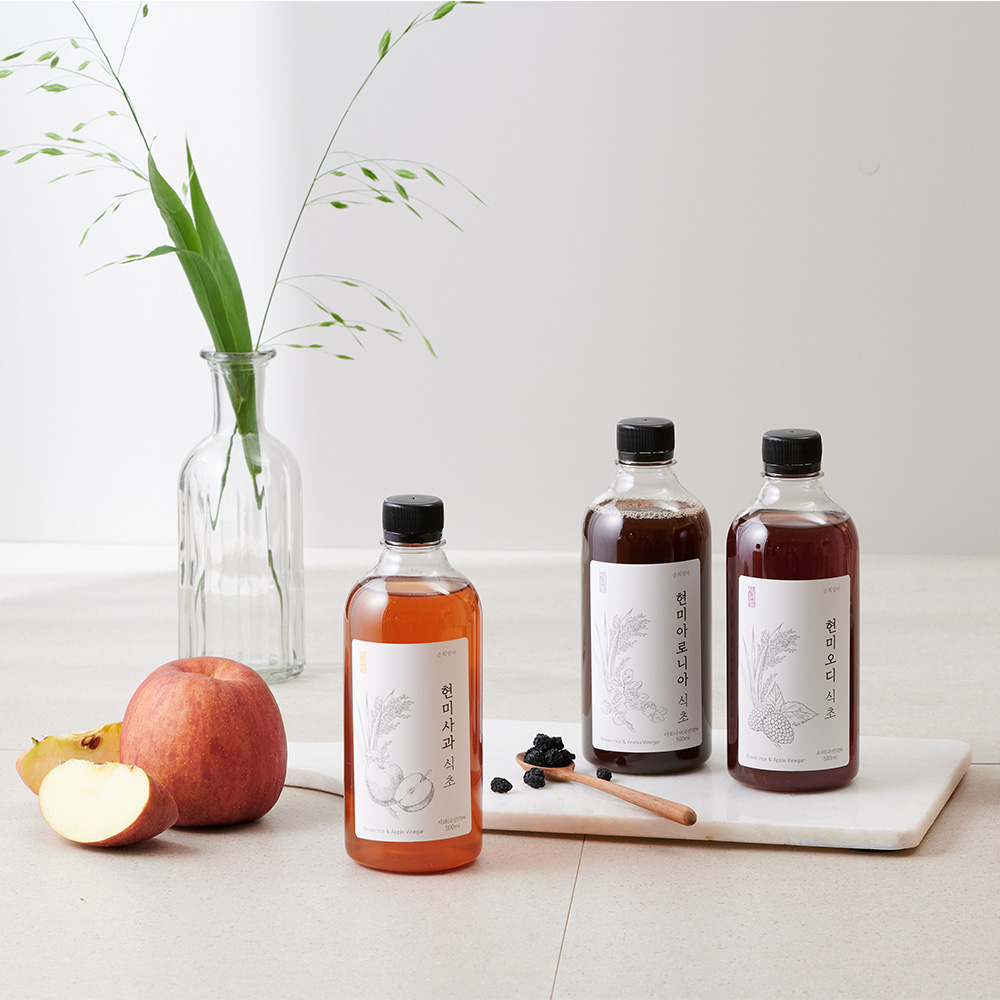 순희엄마식초 직접만드는 현미사과 애사비 식초 천연발효 500ml 수제 자연 답례품 - 상세 이미지 3