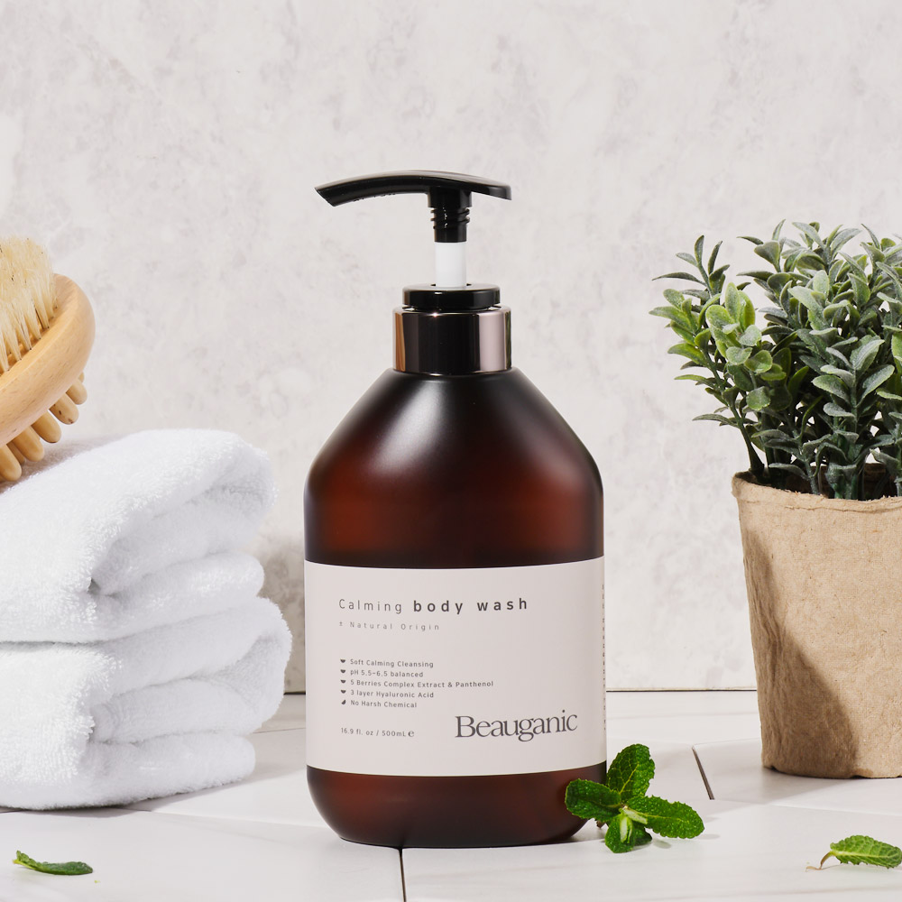 1+1 뷰가닉 카밍 비건 바디워시 500ml 2개 약산성 티트리 임산부 민감성 피부 - 상세 이미지 4