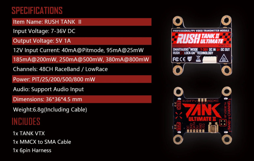 [�˾���ũ]  [Rush] Tank2 Ultimate 5.8GHz ����۽ź���(SmartAudio) (���Ŵ���) 7