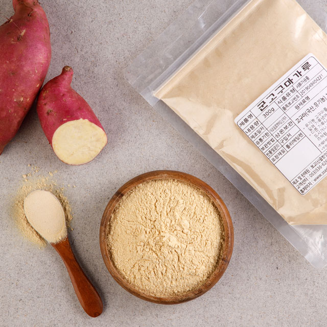 달콤한 [ 군고구마 가루 300g ] 무설탕 유기농 고구마 라떼 가루 분말 홈베이킹