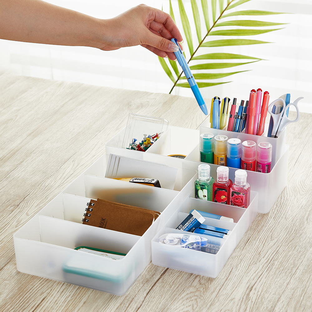 할메이드 서랍 책상 화장대 화장품 소품 수납 트레이 반투명 칸막이 정리함 소