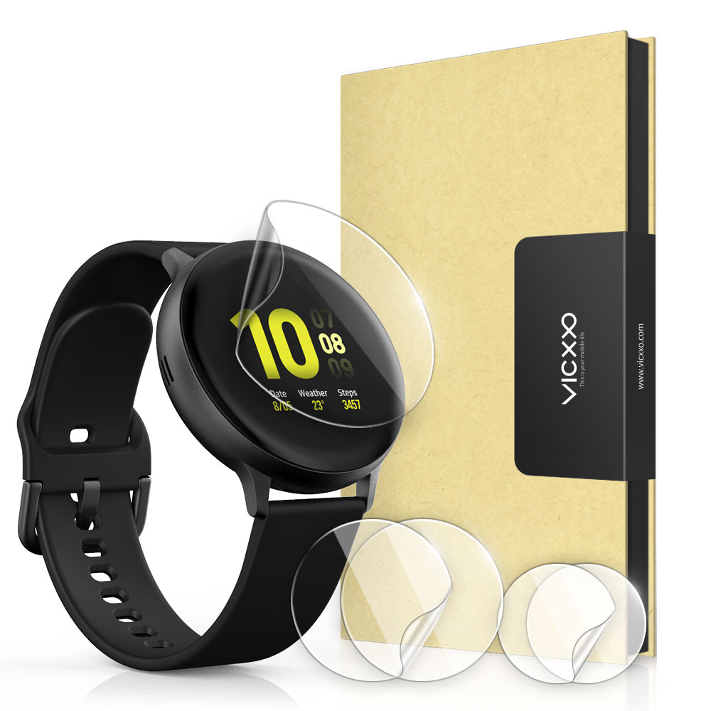 빅쏘 갤럭시 워치 액티브2 3DS 전면 액정 후면 심박센서 보호필름 2세트 - 상품 이미지
