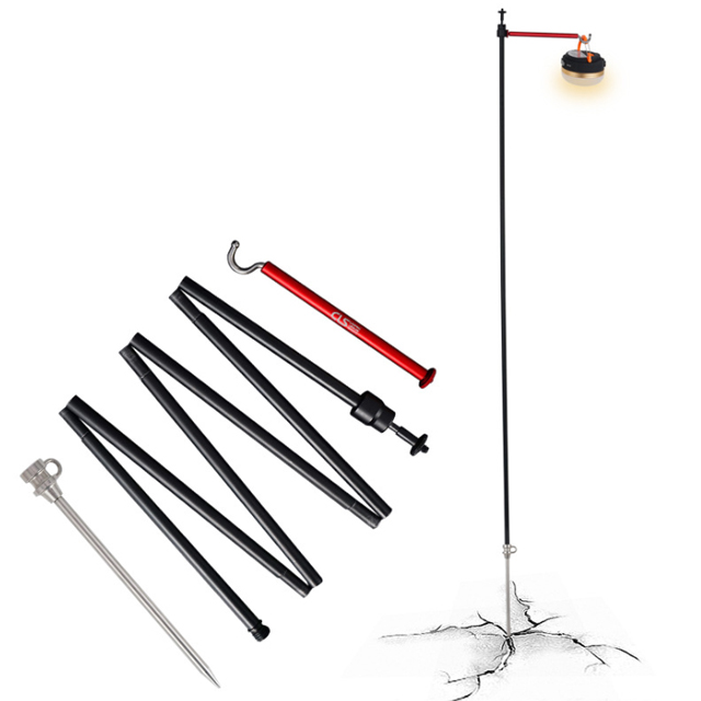 모아이캠핑 경량 파일드라이버 랜턴걸이 스탠드 블랙코팅