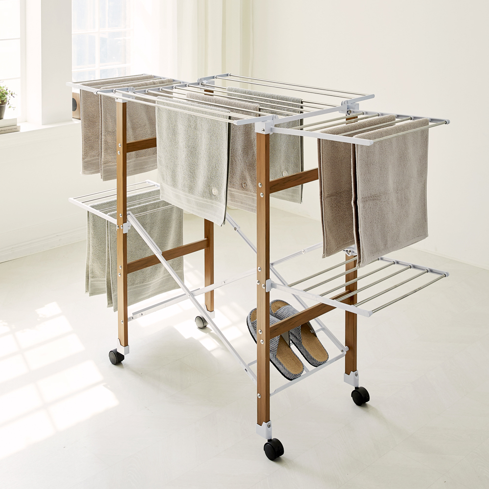 씨에스리빙 튼튼한 대형 접이식 빨래건조대 이불건조대 홀직