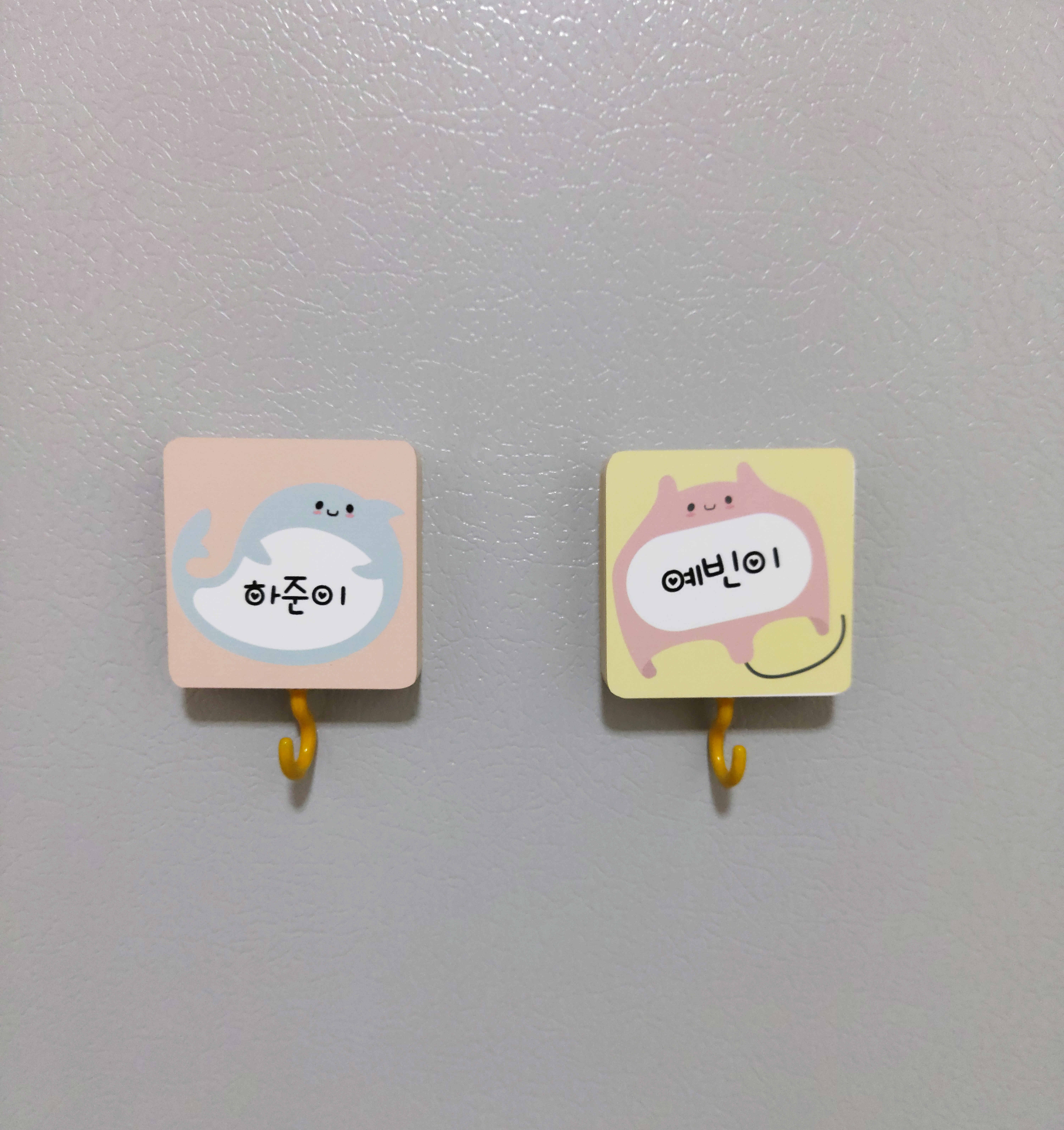 현관 자석 마스크걸이 열쇠걸이 우드 캐릭터 이름 가족사진 네임택 차량용 답례품 소담포토 이미지 6