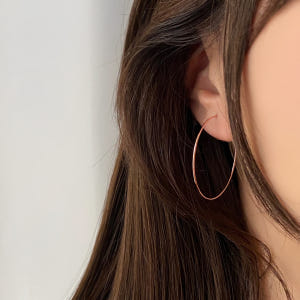 (무배/실버925) all silver 4cm여리여리 슬림 링귀걸이 솔직 후기 | 실사용자 리뷰 분석 - 상품 이미지 3