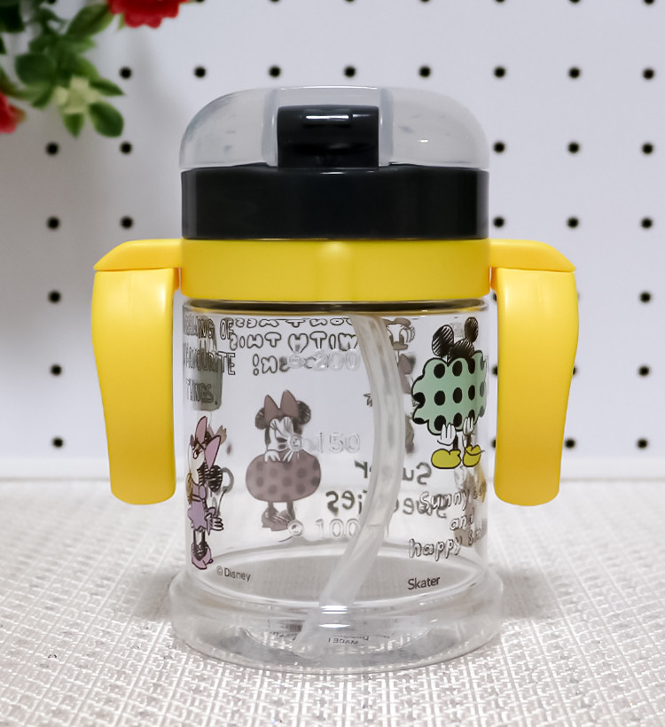 스케이터 미키마우스 접이식 핸들 원터치 빨대컵 260ml - 주방·식기 - 하카타몰