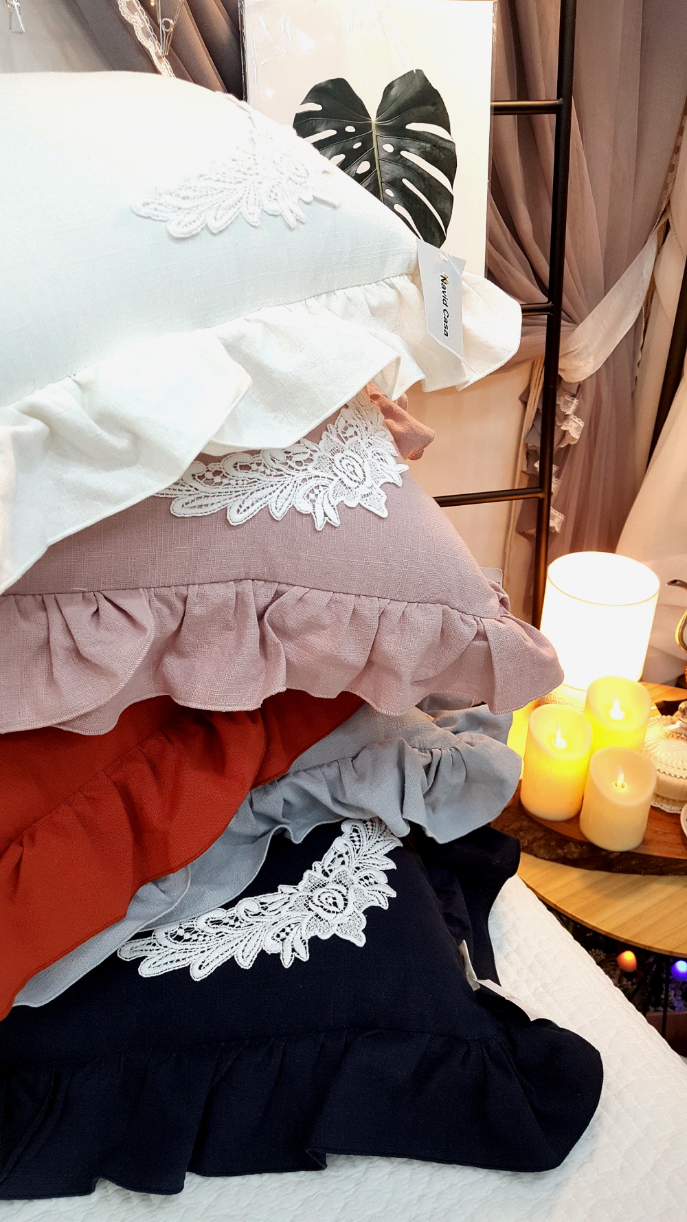 오월 ﻿엔젤 직사각 쇼파 쿠션 겸 긴 베개 (솜포함)