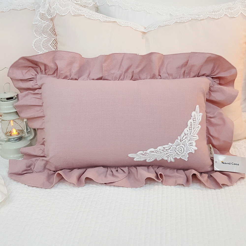 오월 ﻿엔젤 직사각 쇼파 쿠션 겸 긴 베개 (솜포함)