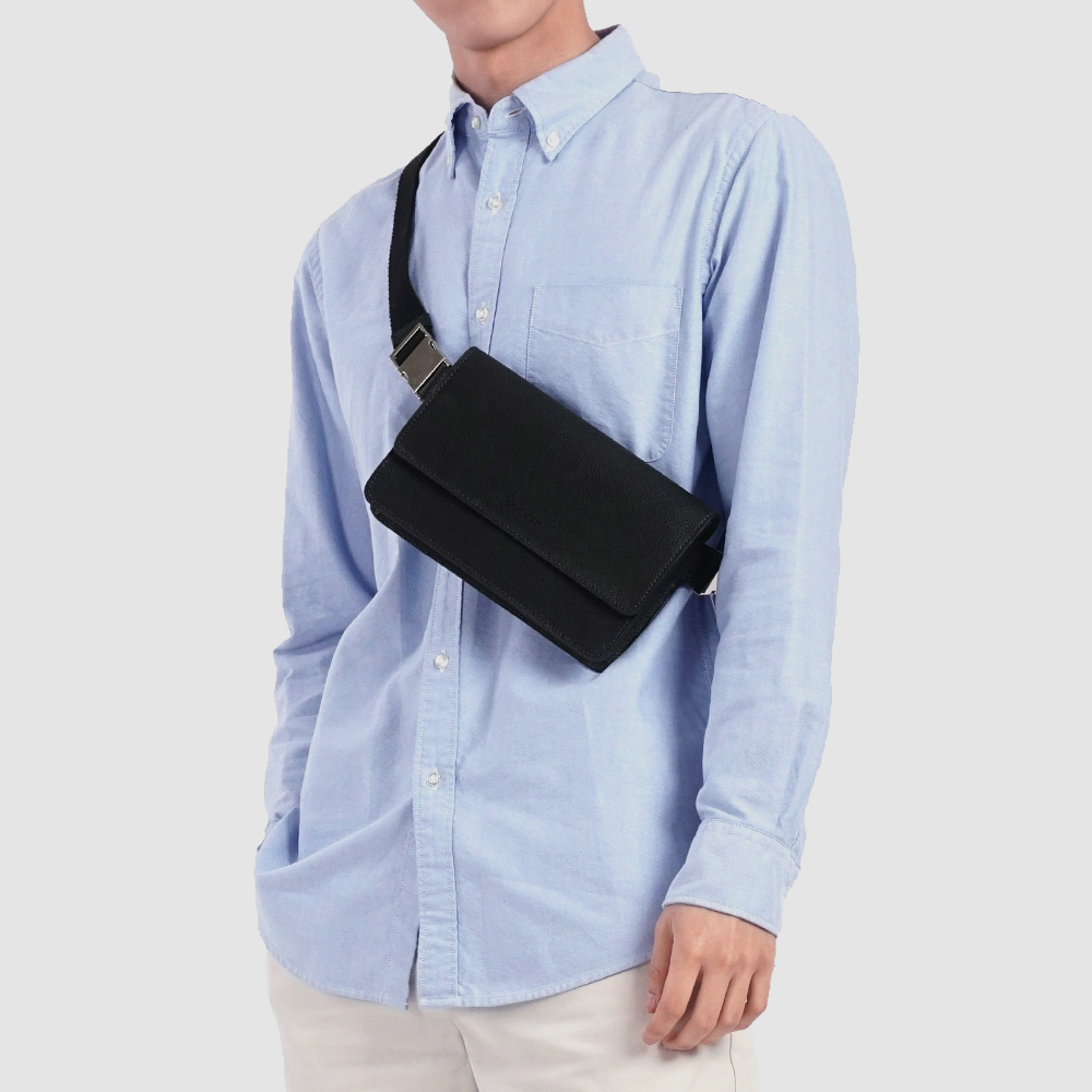 남자 슬링 크로스백 로터프 LO-3507 / 천연 가죽 바디백