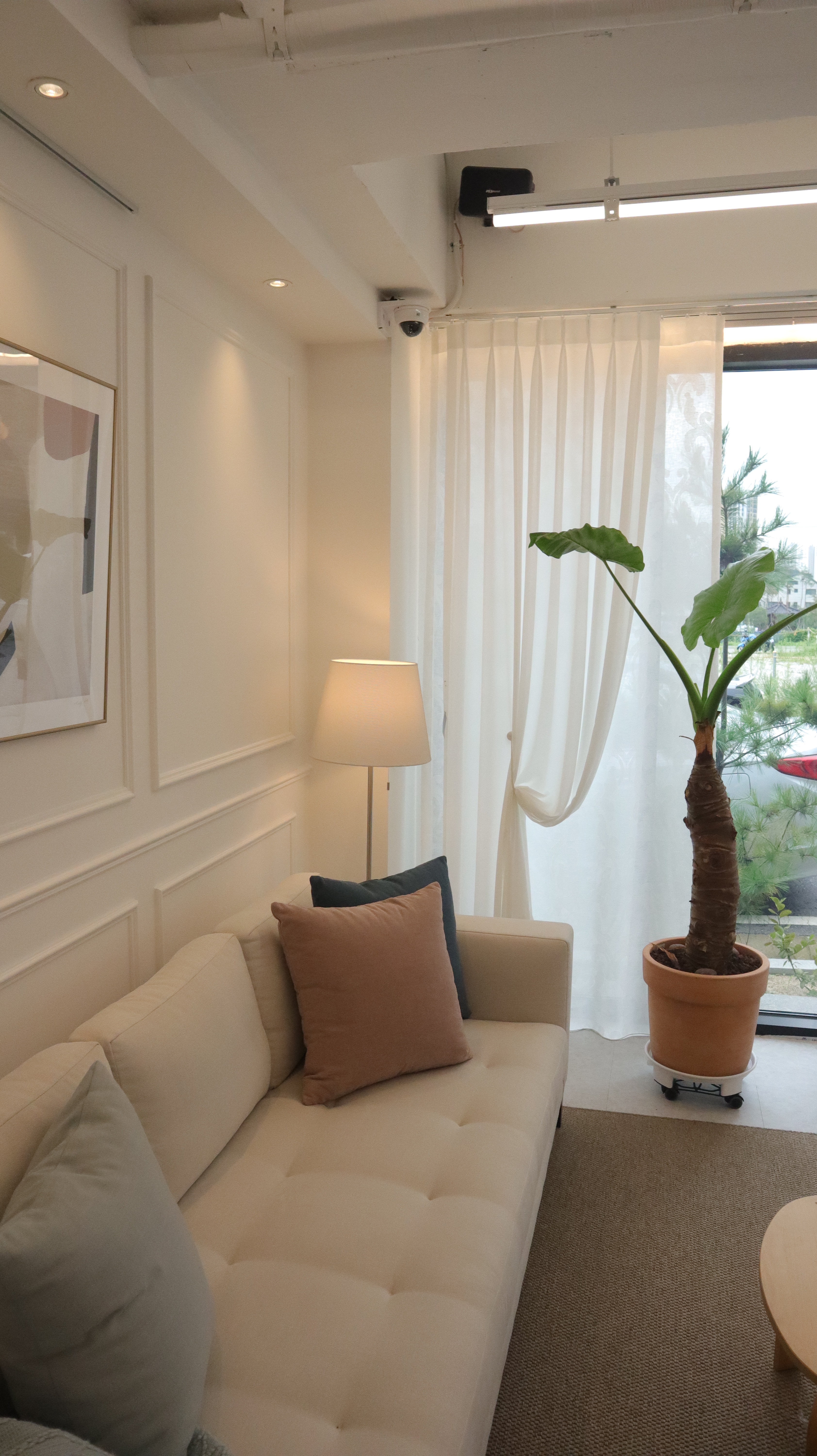 [ 익일배송 ] 코지앳홈 차르르화이트쉬폰 거실속커튼2장세트 사이즈별5종