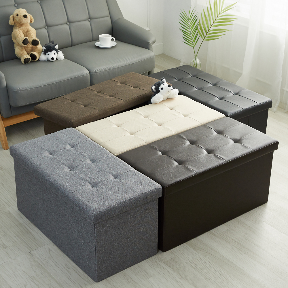 할메이드 화장대 스툴 벤치 쇼파 발받침 수납 스툴의자 싱글 패브릭