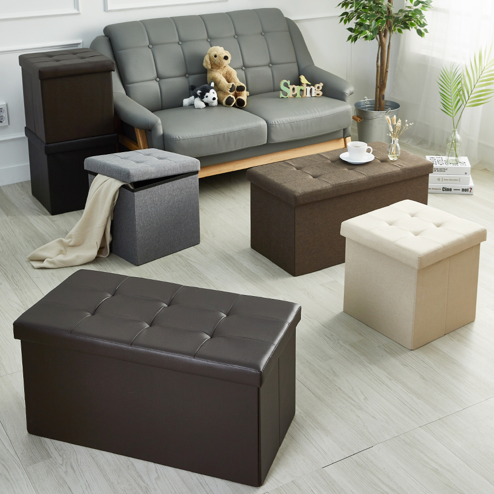 할메이드 화장대 스툴 벤치 쇼파 발받침 수납 스툴의자 싱글 패브릭