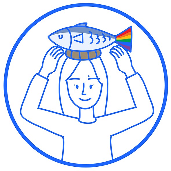 속초 생선아줌마 스토어 로고