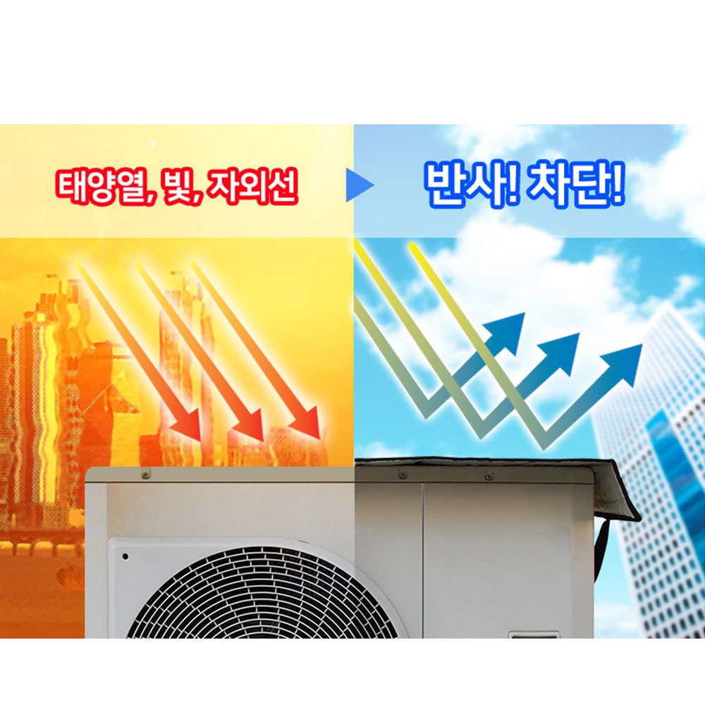 국산 마모스 에어컨실외기커버 열차단 덮개 차양막 그늘막