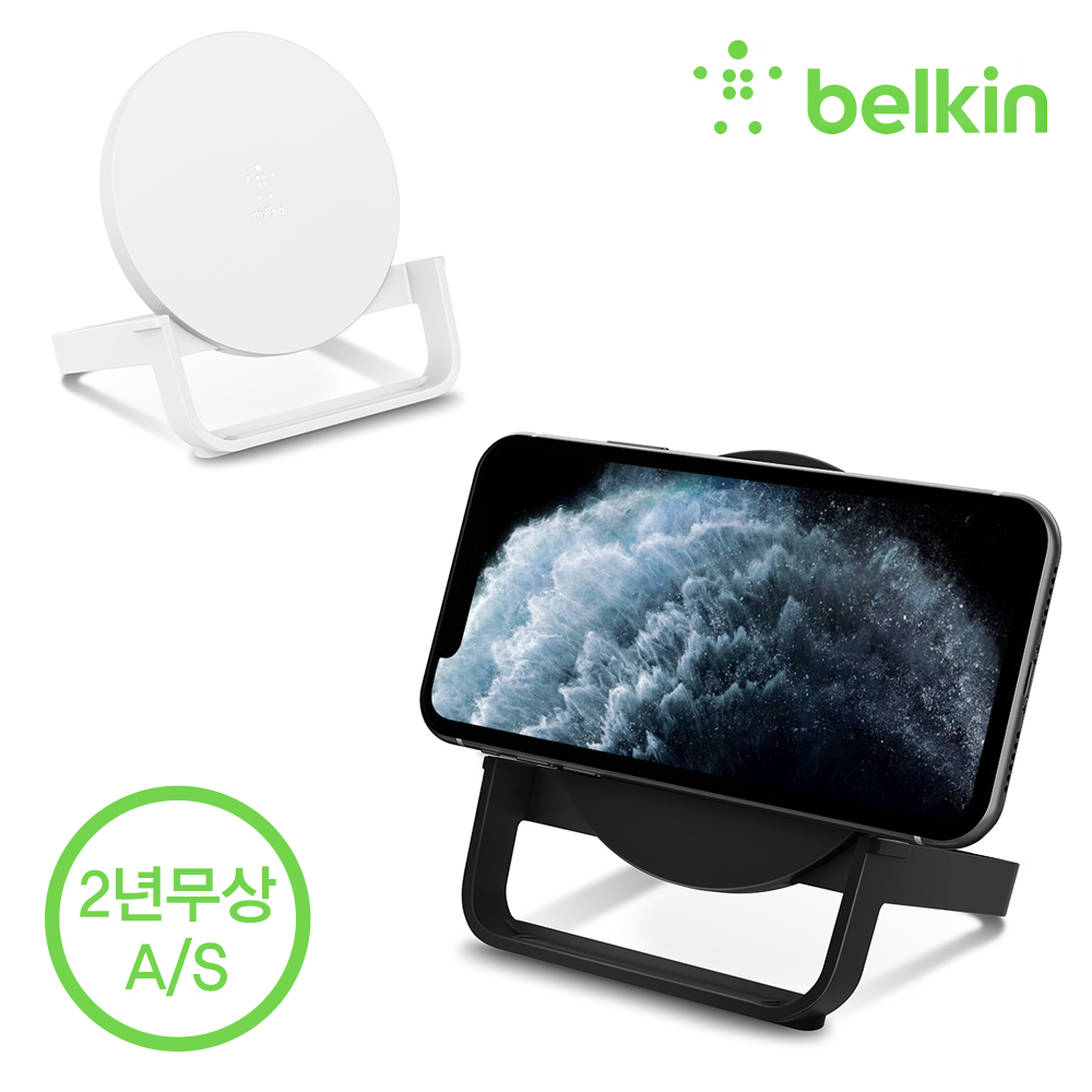 벨킨 10W 고속 무선 충전 스탠드 + 퀵차지 어댑터 WIB001kr 아이폰 16e 갤럭시 S24 아이폰 완벽 호환 - 상세 이미지 5