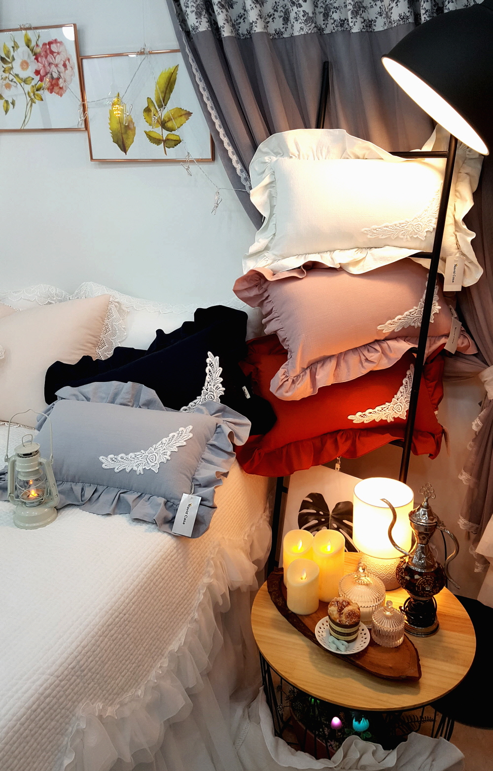 오월 ﻿엔젤 직사각 쇼파 쿠션 겸 긴 베개 (솜포함)