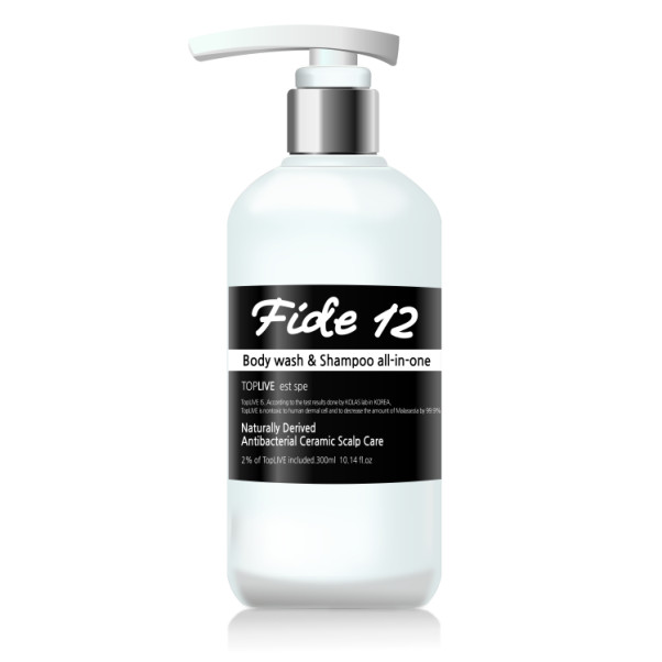 Fide 12 항균활성세라믹 TopLIVE 함유 천연유래 바디클렌져 & 샴푸 올인원(All-in-one)