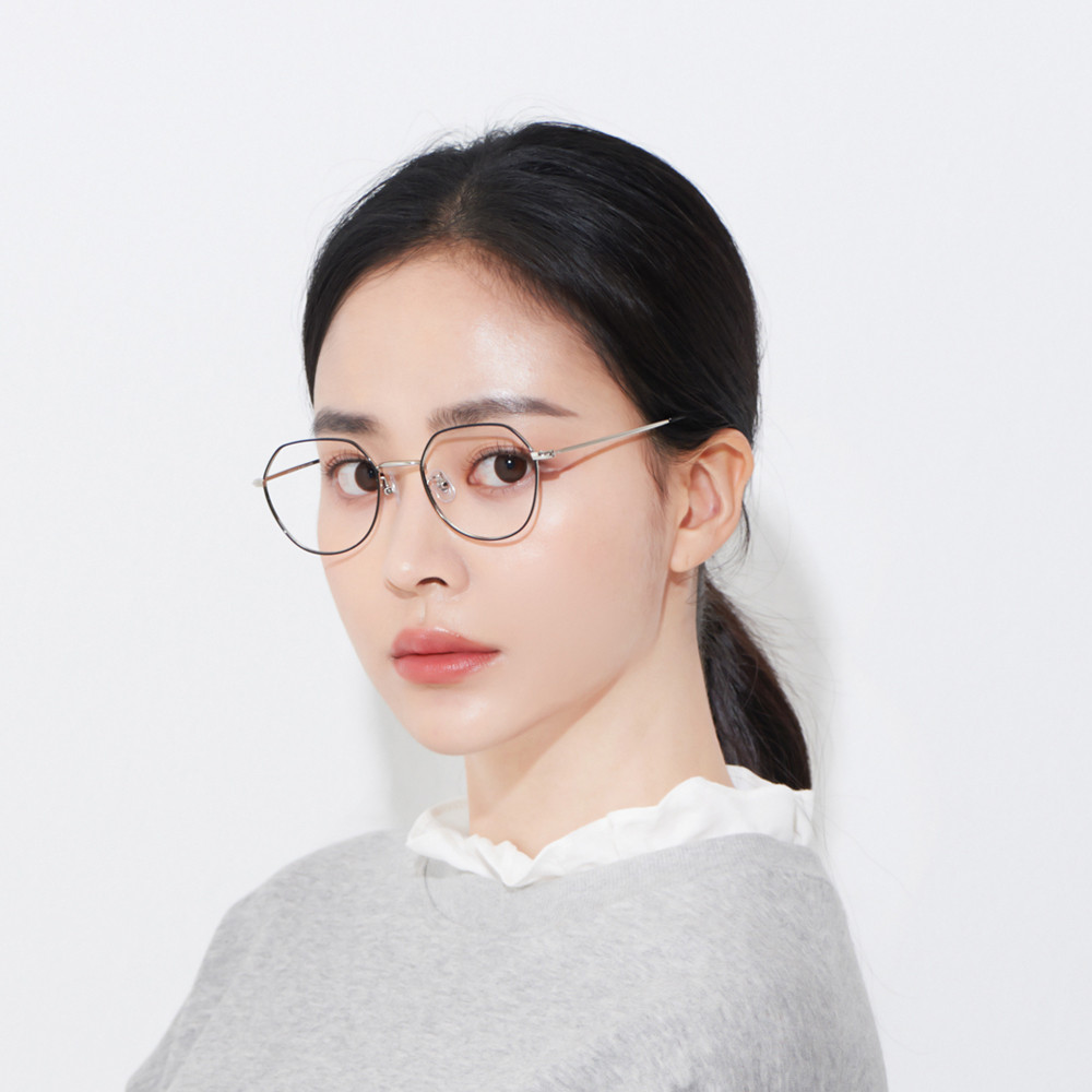가벼운 남자여자 오각형 메탈 안경테 - 상세 이미지 2