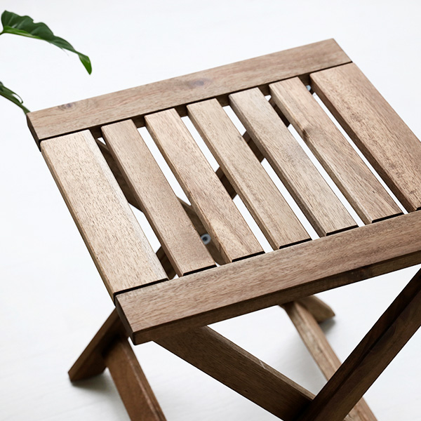 TANG 아카시아 원목접이식스툴/협탁 브라운 8384.6014